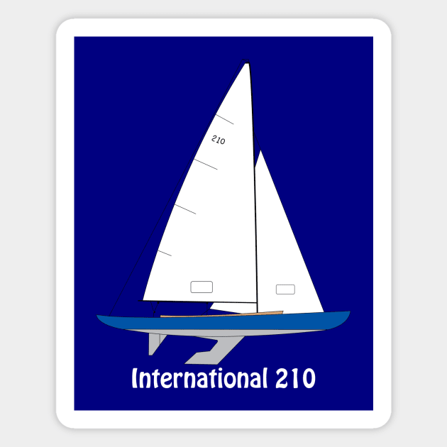 International 210 Sailboat Magnet by CHBB